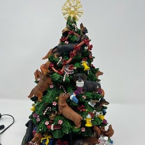 Retired-Rare Danbury Mint Dachshund Christmas Tree